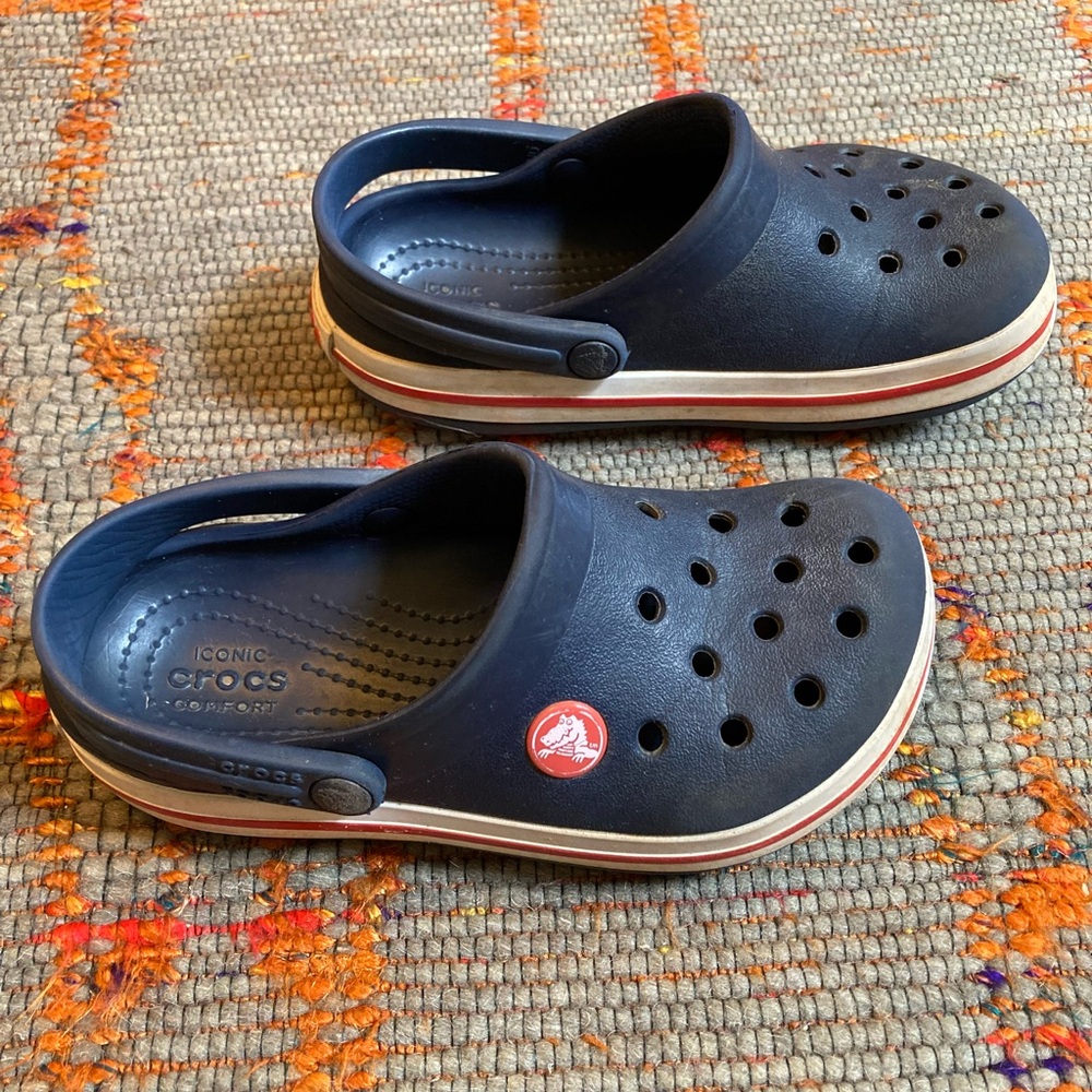 Navy crocband Crocs size 11C